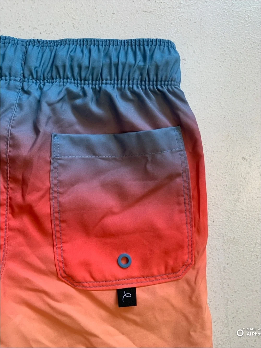 Art Class Boys Blue Orange Ombre Swim Trunks Swimsuit Size XS NWT Summer Beach